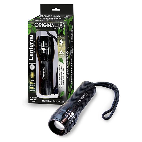 LANTERNA ORIGINAL LINE 5W POLÍCIA 1 LED