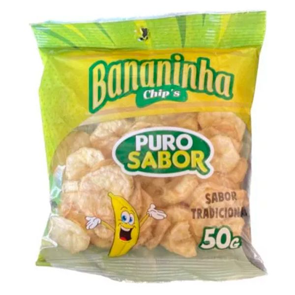 BANANINHA CHIPS PURO SABOR TRADICIONAL COM 50G