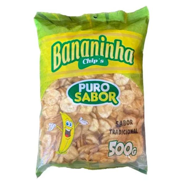 BANANINHA CHIPS PURO SABOR TRADICIONAL COM 500G