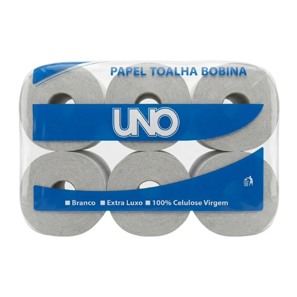 TOALHA PAPEL ROLO UNO 100% 20X170M COM 6