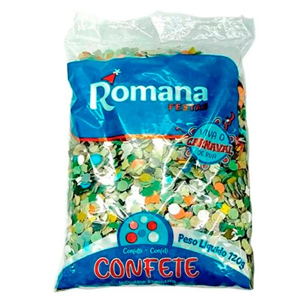 CONFETE ROMANA FESTAS SORTIDO COM 120G