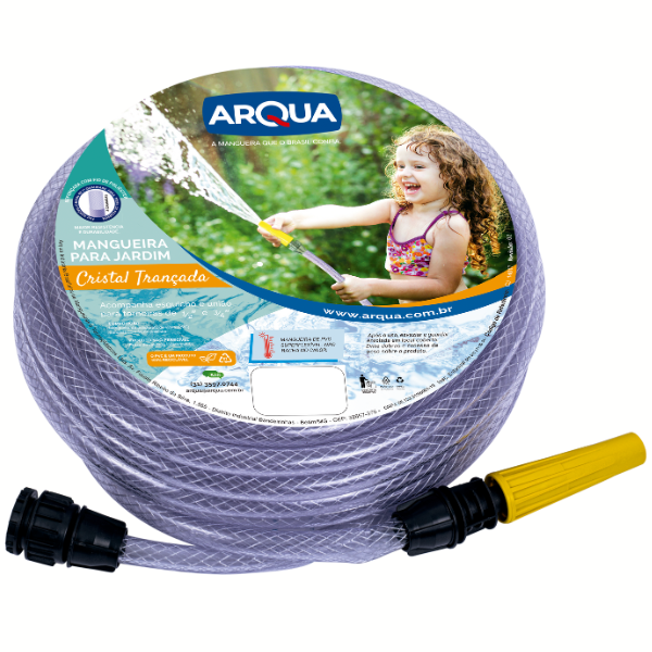 MANGUEIRA JARDIM FLEX TRANCADA CRISTAL 10M