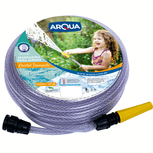 MANGUEIRA JARDIM FLEX TRANCADA CRISTAL 20M