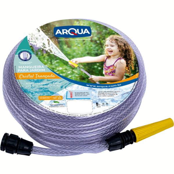 MANGUEIRA JARDIM FLEX TRANCADA CRISTAL 30M
