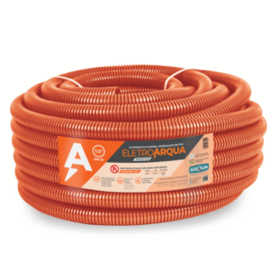 ELETRODUTO CORRUGADO LARANJA 3/4` 50M UNIDADE