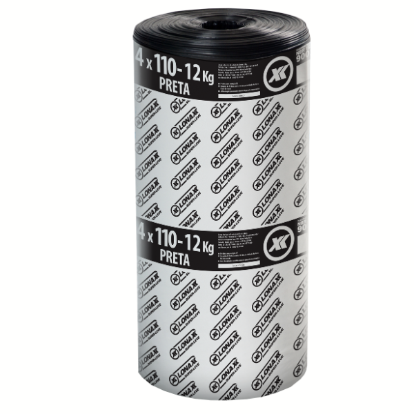 LONA PLÁSTICA LONAX PRETA 4X110 COM 12KG