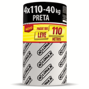 LONA PLÁSTICA LONAX PRETA 4X110 COM 40KG