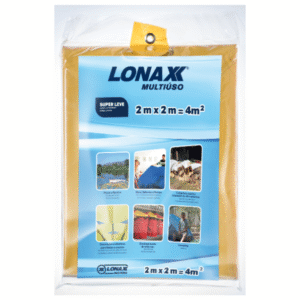 LONA PLÁSTICA LONAX MULTIUSO AMARELA 2X2M UNIDADE