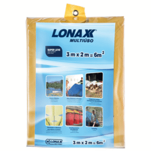 LONA PLÁSTICA LONAX MULTIUSO AMARELA 3X2M UNIDADE