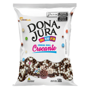 CEREAL DONA JURA CROCANT MINI PRETO/BRANCO 500G