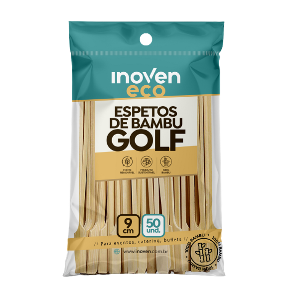 ESPETO INOVEN ECO BAMBU GOLF 9CM COM 50