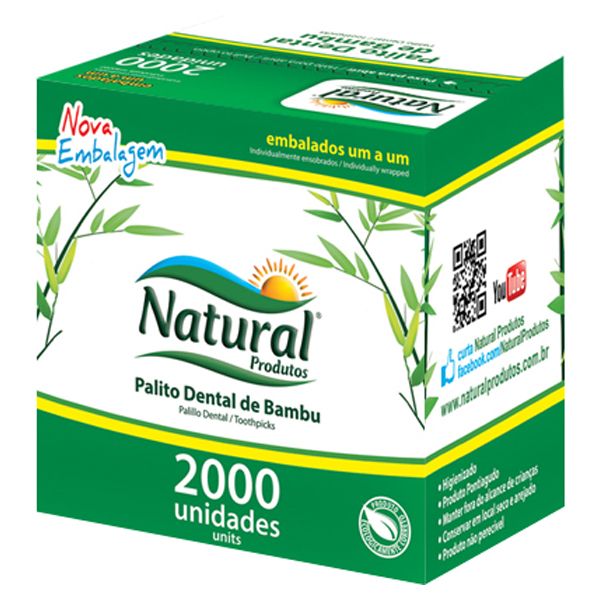 PALITO NATURAL DENTAL BAMBU SACHET COM 2000