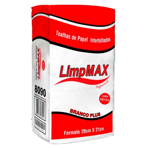 TOALHA PAPEL INTERFOLHADO LIMPMAX BRANCO 20X19 COM 1000