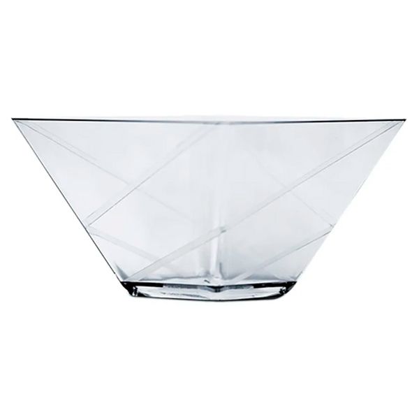 POTE ACRÍLICO PL SQUARE MULTIUSO TRANSPARENTE COM 5