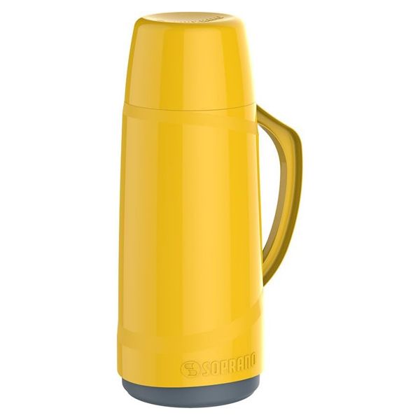 GARRAFA TÉRMICA SOPRANO CRISTAL 650ML AMARELA
