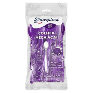 COLHER PLASTILÂNIA REFEIÇÃO ROXA AÇAÍ COM 50
