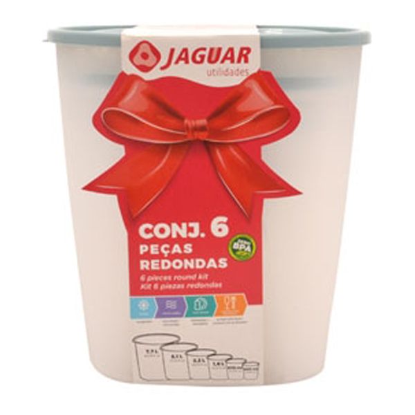 POTE PLÁSTICA JAGUAR REDONDO 6TAMANHOS COM 6