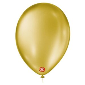 BALÃO SÃO ROQUE 9 METALLIC DOURADO COM 25