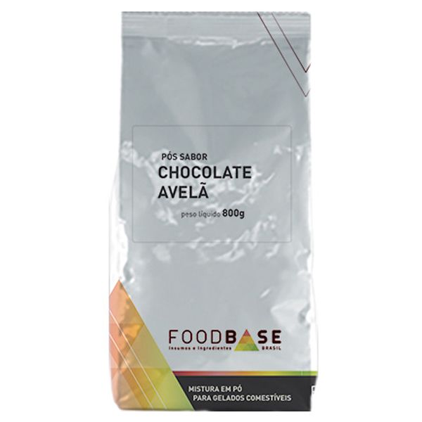 PÓ SABORIZANTE FOODBASE CHOCOLATE COM AVELÃ 0,8KG
