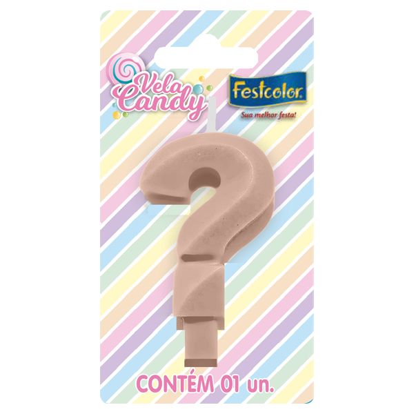 VELA FESTCOLOR CANDY NÚMERO ? SALMÃO UNIDADE
