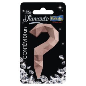 VELA FESTCOLOR DIAMANTE NÚMERO ? ROSE GOLD UNIDADE