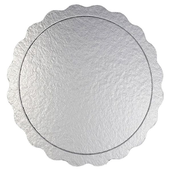 BANDEJA PAPEL CAKEBOARD C&P 24CM PRATA COM 10