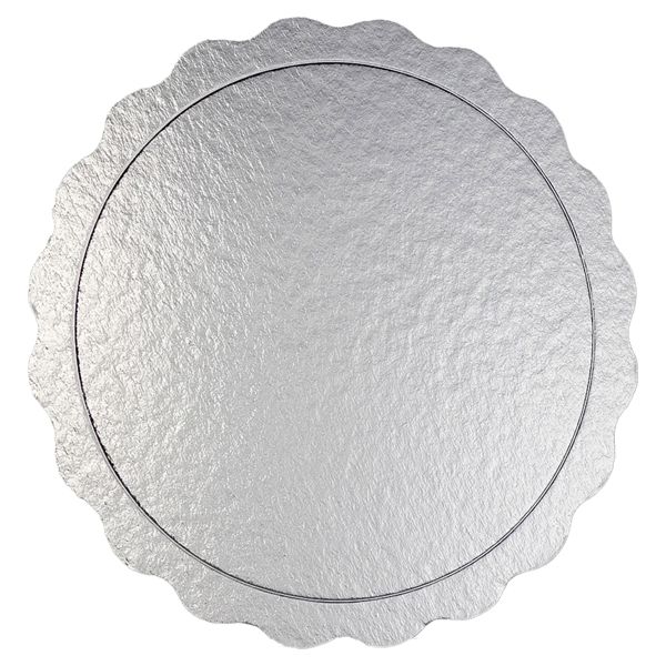 BANDEJA PAPEL CAKEBOARD C&P 36,5CM PRATA COM 100