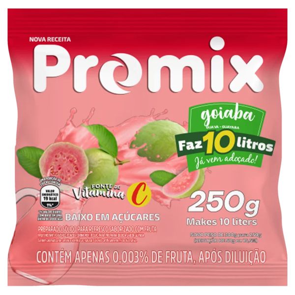 REFRESCO PÓ PROMIX 250G/10L GOIABA