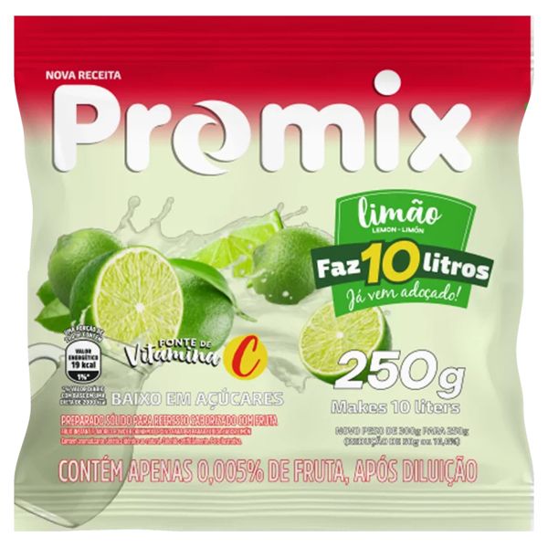 REFRESCO PÓ PROMIX 250G/10L LIMÃO