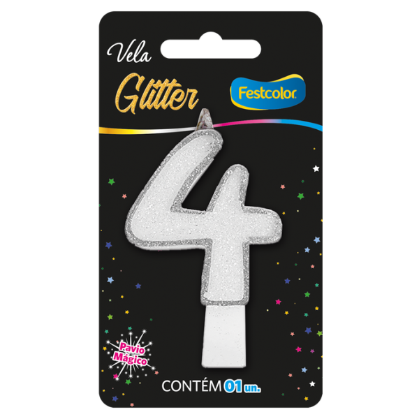 *VELA FESTCOLOR GLITTER N4 PRATA UND
