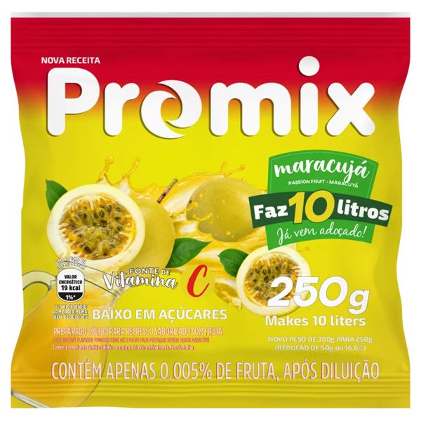 REFRESCO PÓ PROMIX 250G/10L MARACUJÁ