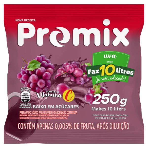 REFRESCO PÓ PROMIX 250G/10L UVA