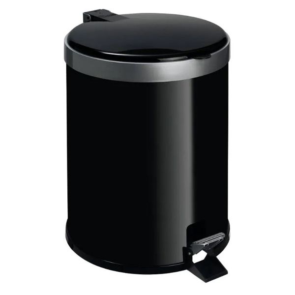 LIXEIRA PLÁSTICA VIEL COM PEDAL PRETA 5,0L UNIDADE