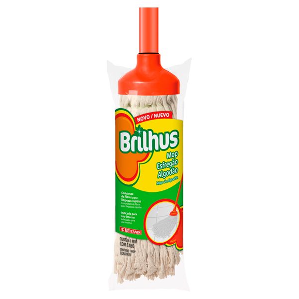 MOP BRILHUS ESFREGÃO ALGODÃO COM CABO
