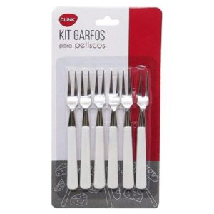 GARFINHO INOX KEHOME CABO PLÁSTICO COM 6