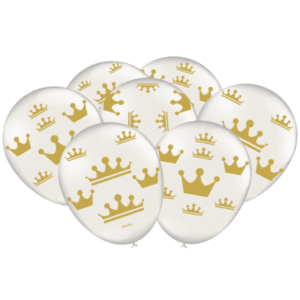 BALÃO FESTCOLOR COROA BRANCO/DOURADO COM 25