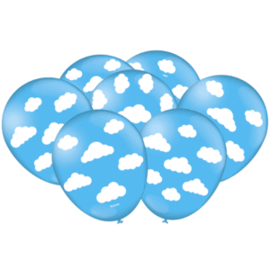 BALÃO FESTCOLOR NÚVEM AZUL/BRANCO COM 25