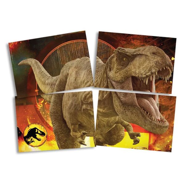 PAINEL 4 LÂMINAS JURASSIC WORLD 5X1 105635