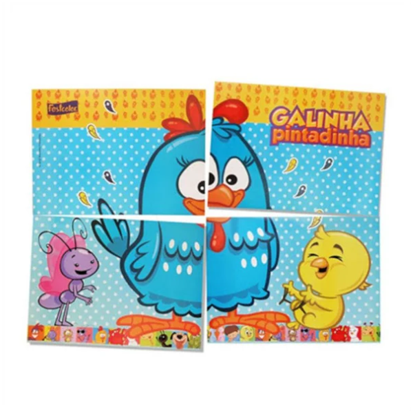 PAINEL 4 LÂMINAS GALINHA PINTADINHA 5X1 105690