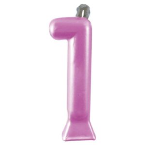 VELA FESTCOLOR METALLIC NÚMERO 1 ROSA UNIDADE