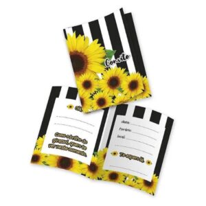 CONVITE GIRASSOL 12X8 106346