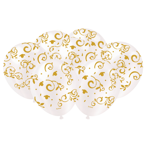 BALÃO FESTCOLOR METALLIC ARABES BRANCO COM 25