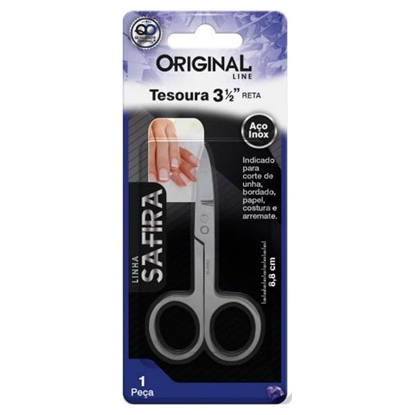 TESOURA ORIGINAL PONTA RETA SAFIRA UNIDADE