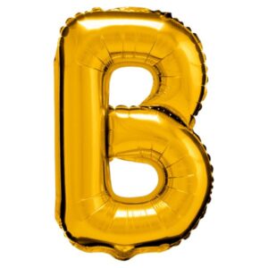 BALÃO GALA 16` 40CM LETRA B DOURADO PACOTE COM 1