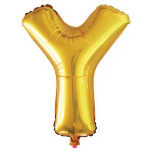 BALÃO GALA 16` 40CM LETRA Y DOURADO PACOTE COM 1