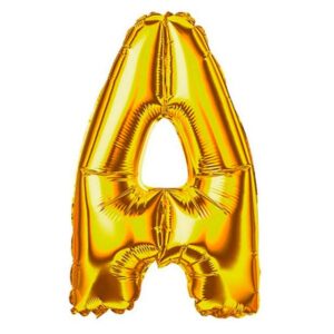 BALÃO GALA 28` 71CM LETRA A DOURADO PACOTE COM 1
