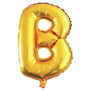 BALÃO GALA 28` 71CM LETRA B DOURADO PACOTE COM 1