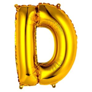 BALÃO GALA 28` 71CM LETRA D DOURADO PACOTE COM 1