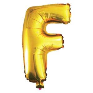 BALÃO GALA 28` 71CM LETRA F DOURADO PACOTE COM 1