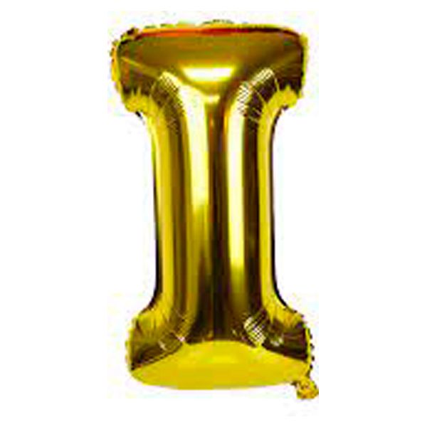 BALÃO GALA 28` 71CM LETRA I DOURADO PACOTE COM 1